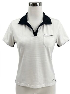 Nike Dri-Fit Women’s Polo Top White/Black Trim
Size Large